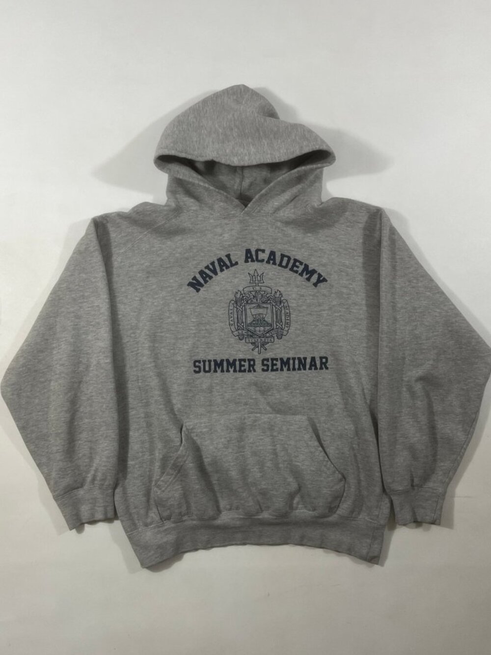 Vintage Badger Sport US Naval Academy Summer Seminar Heather Gray Hoodie L